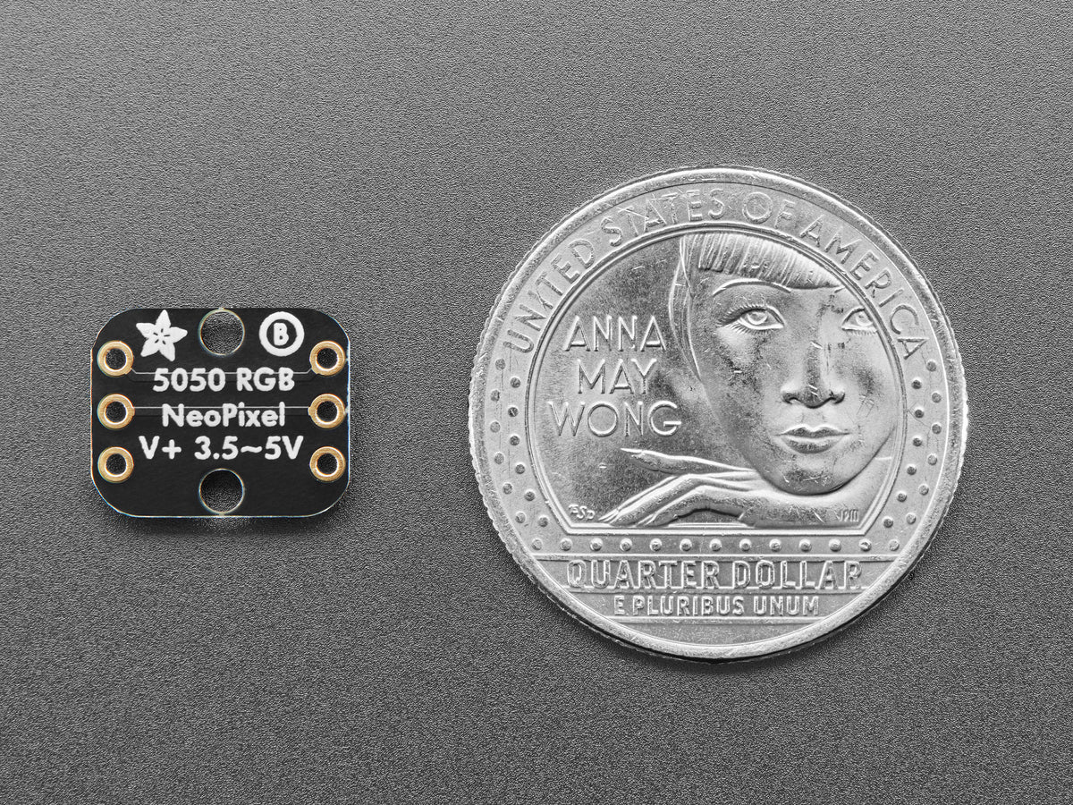 Breadboard-freundliche RGB Smart NeoPixel – 5er-Pack, 1312