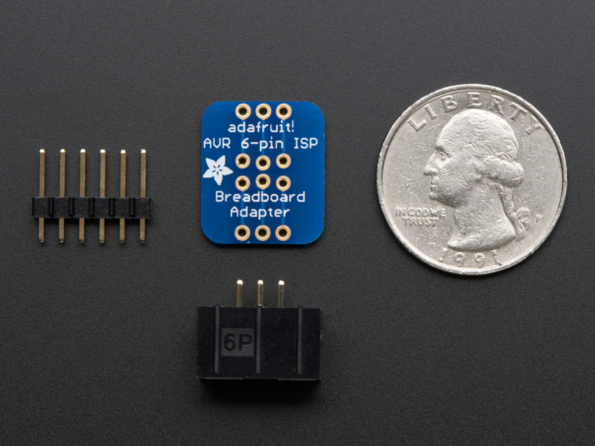 Adafruit 6-poliger AVR ISP Breadboard Adapter Mini Bausatz, 1465