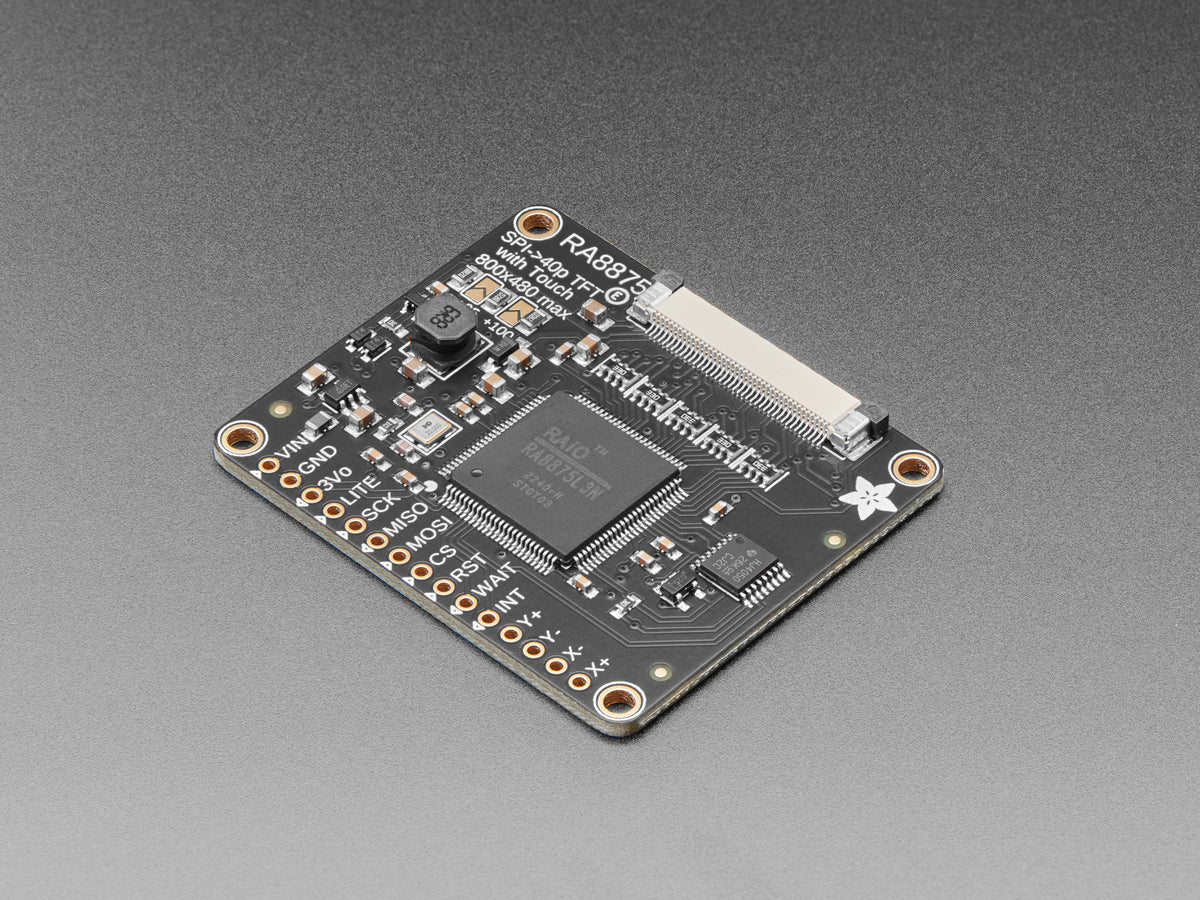 RA8875 Treiber-Board für 40-polige TFT-Touch-Displays – max. 800x480 px, 1590