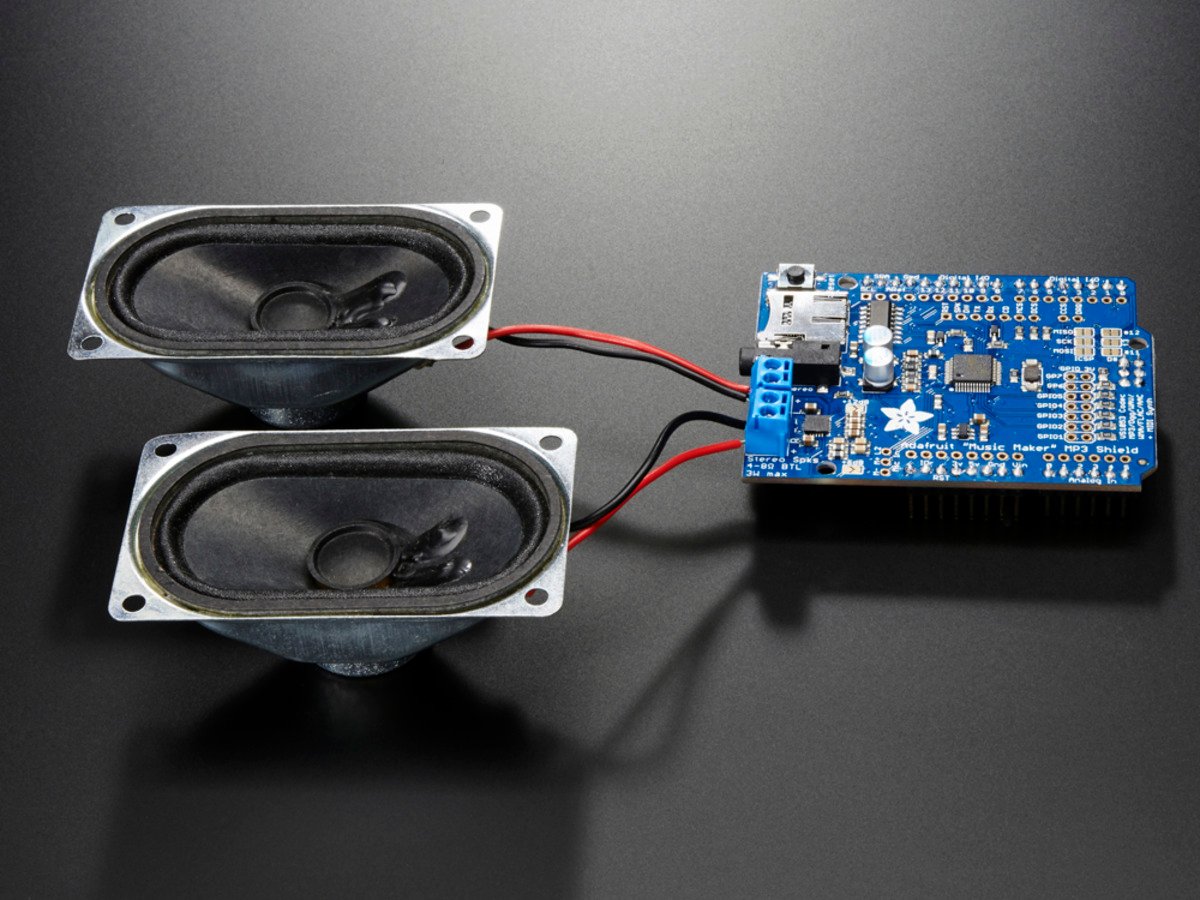 Adafruit "Music Maker" MP3 Shield für Arduino mit 3W Stereo-Verstärker – v1.0, 1788