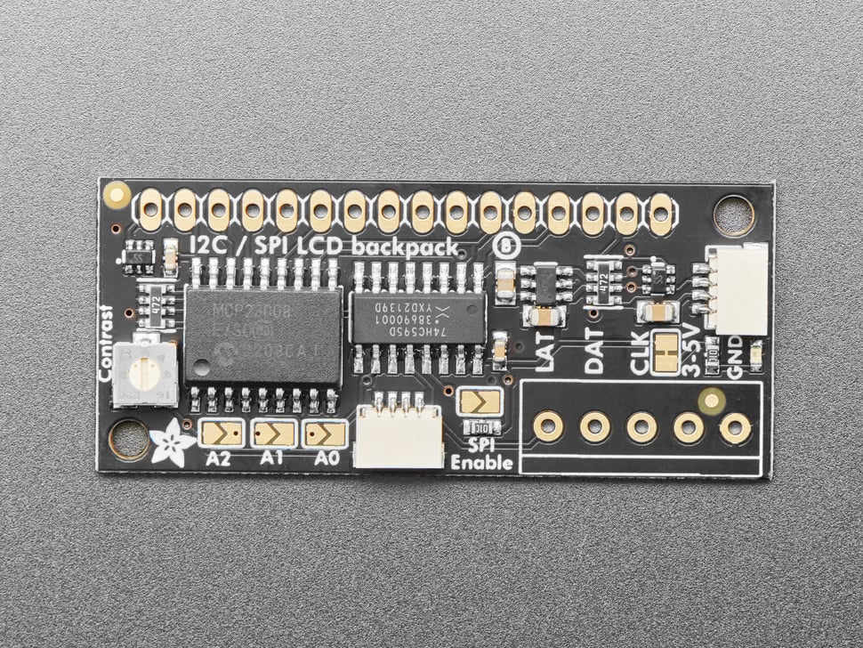 Adafruit I2C / SPI Character LCD Backpack, STEMMA QT / Qwiic