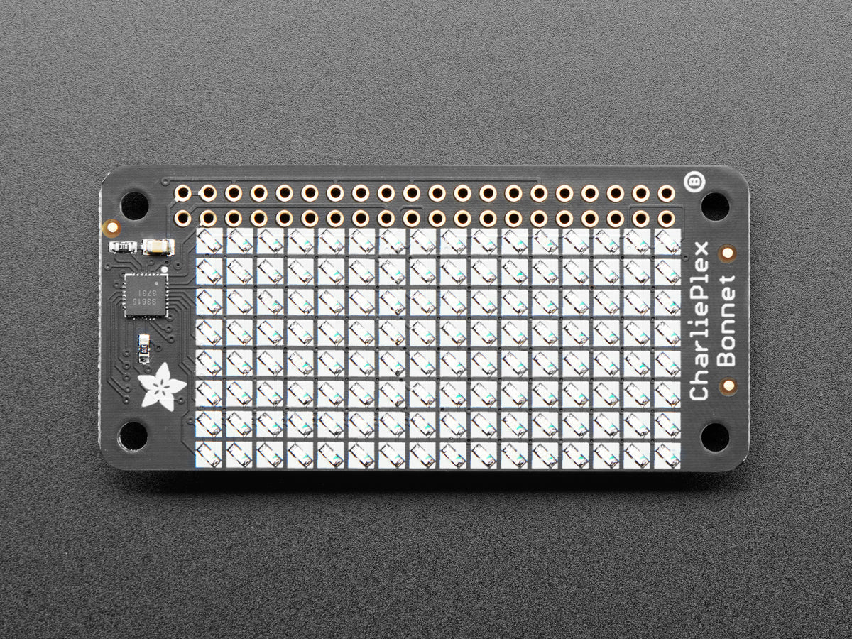 Adafruit CharliePlex LED Matrix Bonnet – 8x16 blaue LEDs, 3467
