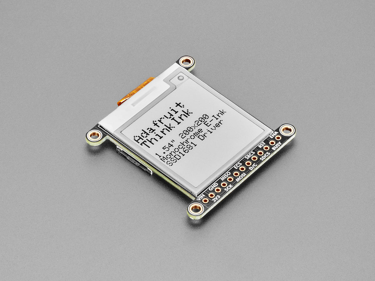 Adafruit 1,54" monochromes eInk / ePaper Display mit SRAM – 200x200 Pixel mit SSD1681 und EYESPI, 4196