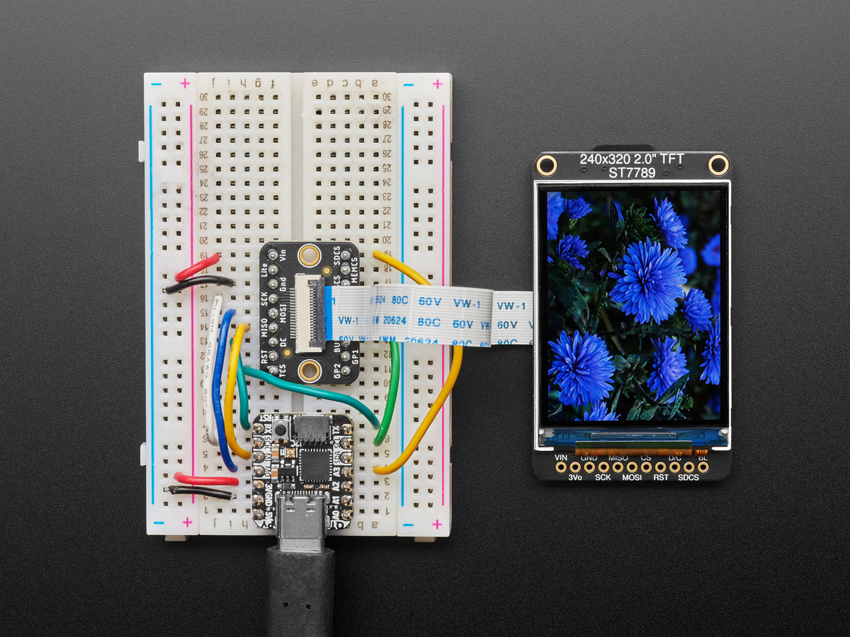2,0" 320x240 Farb-IPS-TFT-Display mit microSD-Kartenanschluss – ST7789 EYESPI, 4311