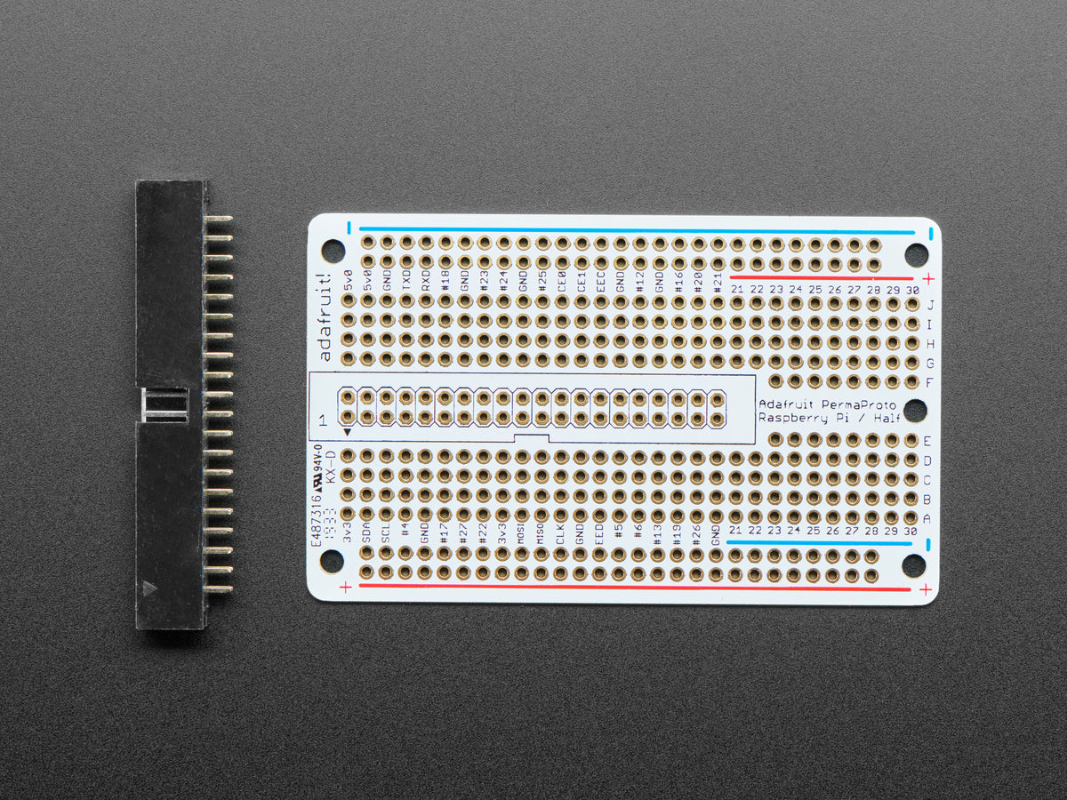 Adafruit Perma-Proto 40-Pin Raspberry Pi Halbgröße PCB-Kit – mit 2x20-Pin Header, 4353
