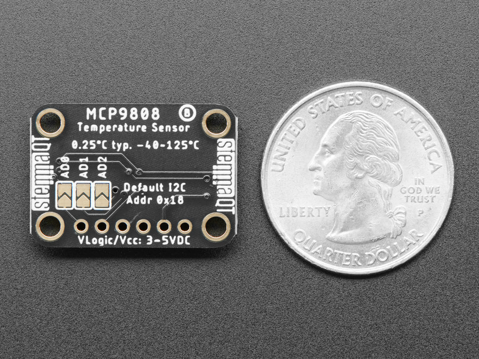 Adafruit MCP9808 High Accuracy I2C Temperature Sensor Breakout, STEMMA QT, 5027