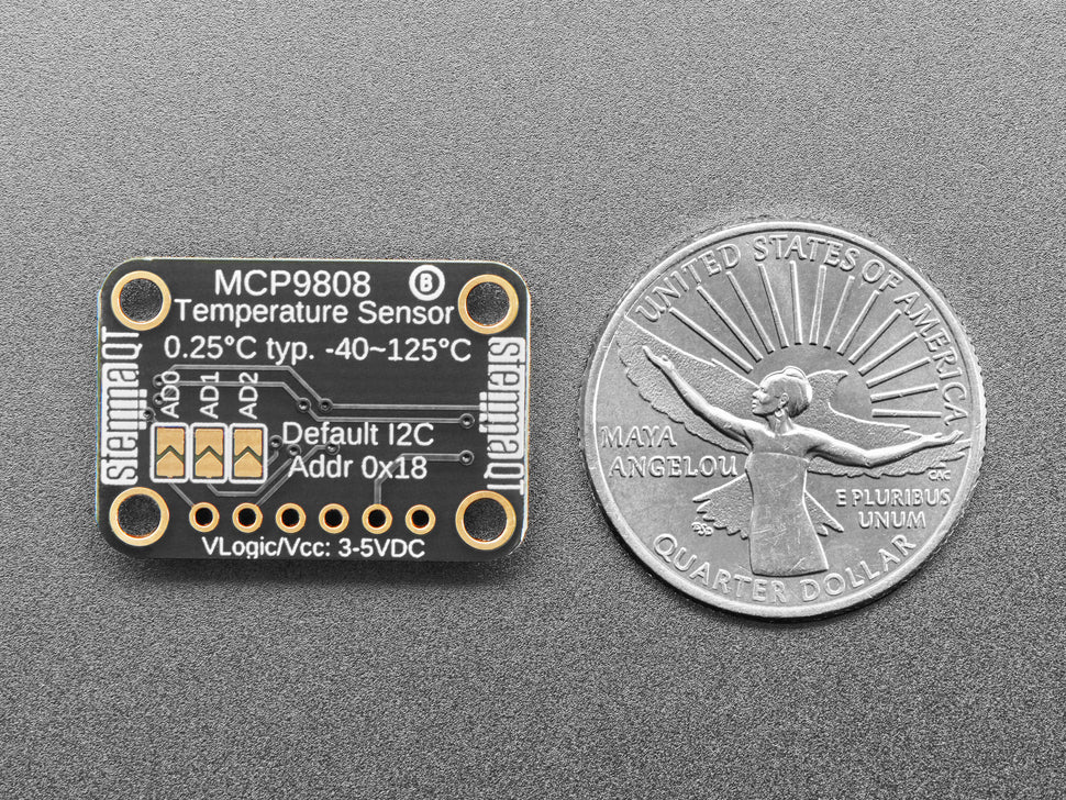 Adafruit MCP9808 High Accuracy I2C Temperature Sensor Breakout, STEMMA QT, 5027
