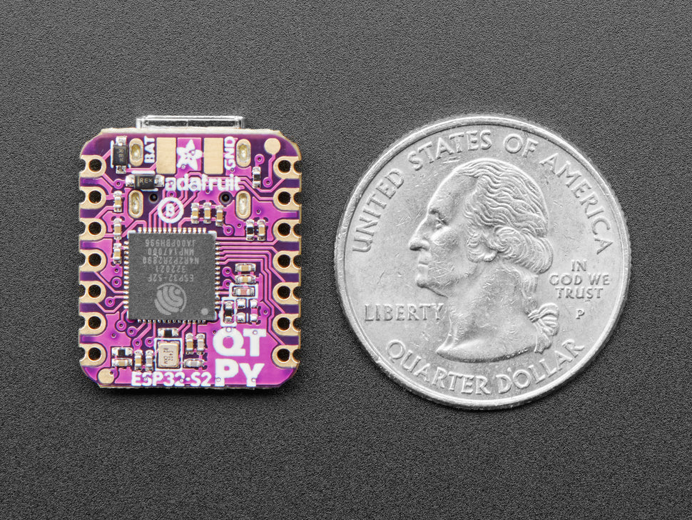 Adafruit QT Py ESP32-S2 WiFi Dev Board with uFL Antenna Port, STEMMA QT, 5348