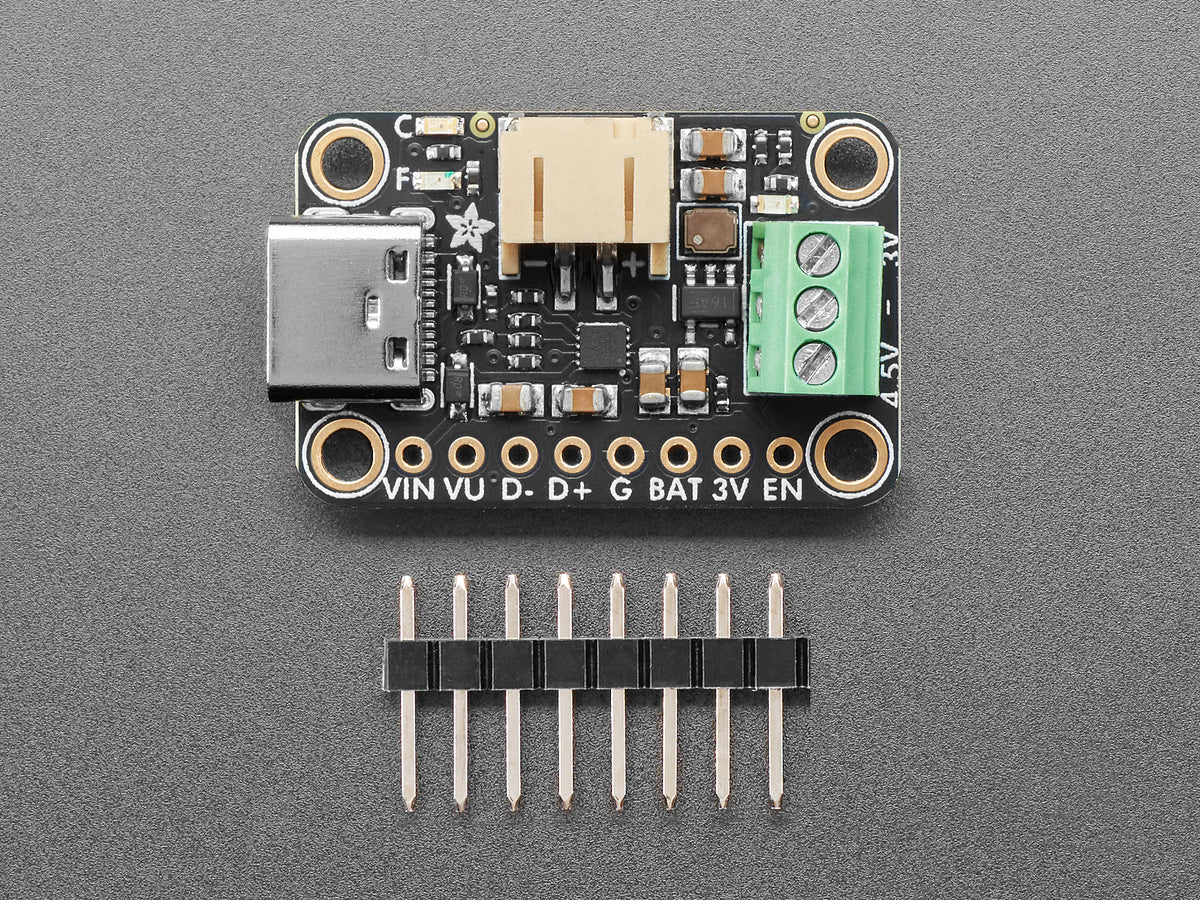 Adafruit bq25185 USB / DC / Solar-Ladegerät mit 3,3V Buck-Konverter Board, 6092