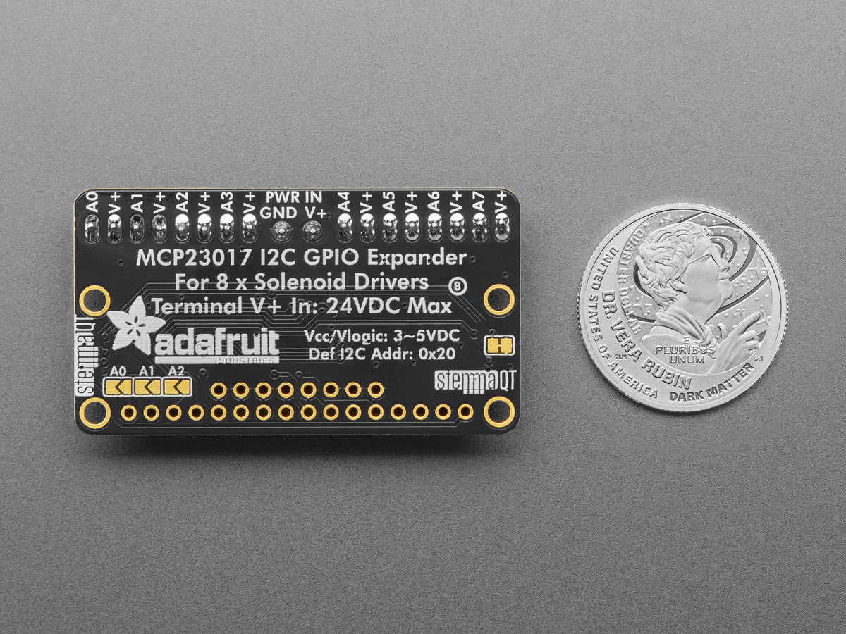 Hier die Übersetzung:
Adafruit I2C-zu-8-Kanal-Solenoid-Treiber – STEMMA QT / Qwiic
Alternative (deutscher Begriff für „Solenoid“):
Adafruit I2C-zu-8-Kanal-Magnetspulen-Treiber – STEMMA QT / Qwiic, 6318