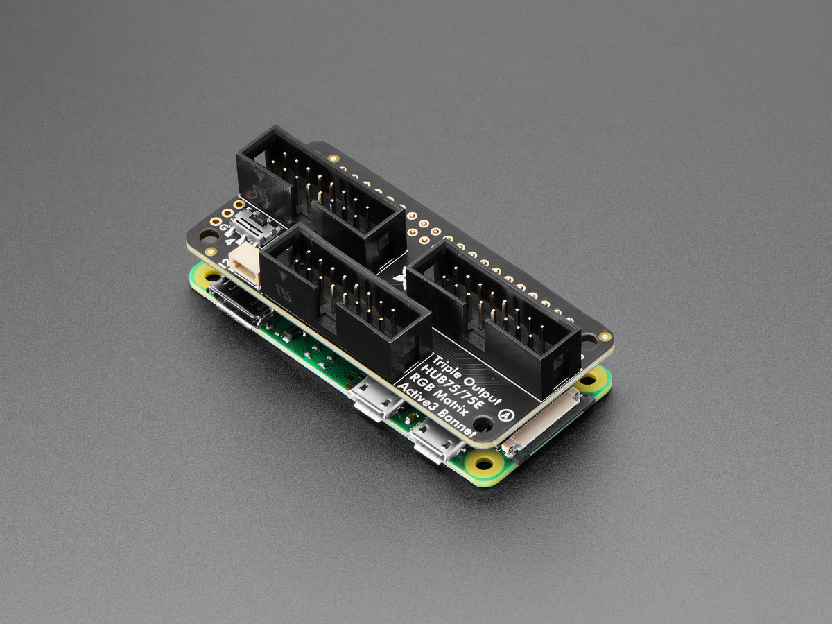 Adafruit Triple-LED-Matrix-Bonnet für Raspberry Pi – für HUB75, 6358