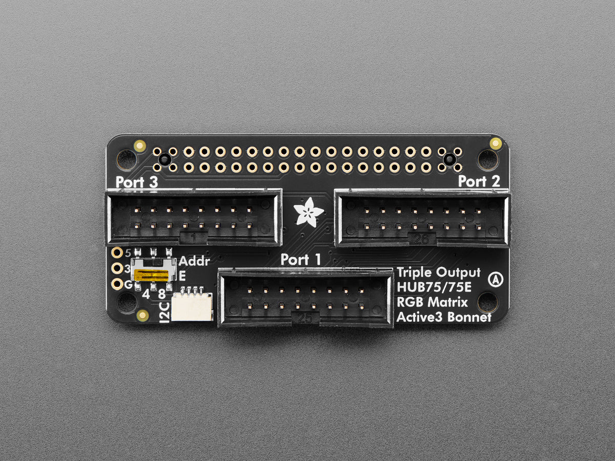 Adafruit Triple-LED-Matrix-Bonnet für Raspberry Pi – für HUB75, 6358