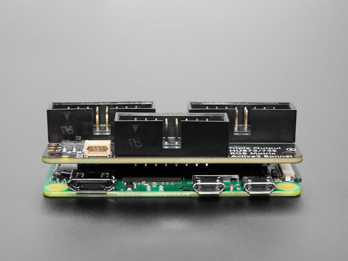 Adafruit Triple-LED-Matrix-Bonnet für Raspberry Pi – für HUB75, 6358