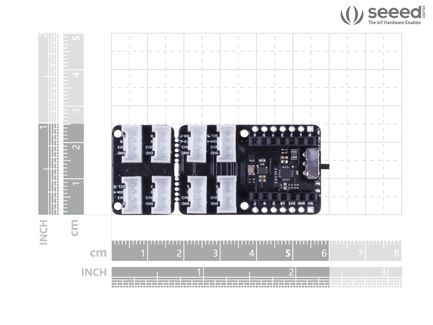 Seeed Studio Grove Base Shield for XIAO with embedded battery management chip