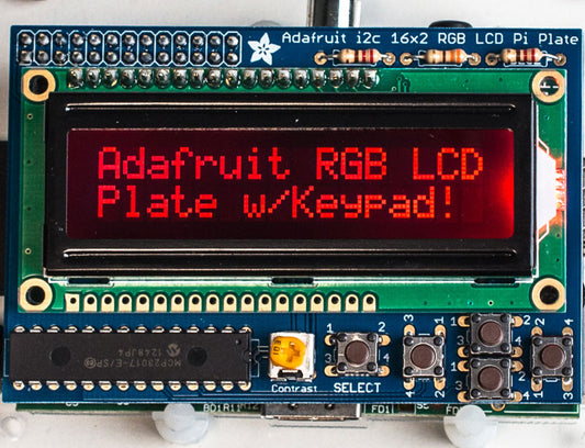 Adafruit RGB Negative 16x2 LCD+Keypad Kit for Raspberry Pi