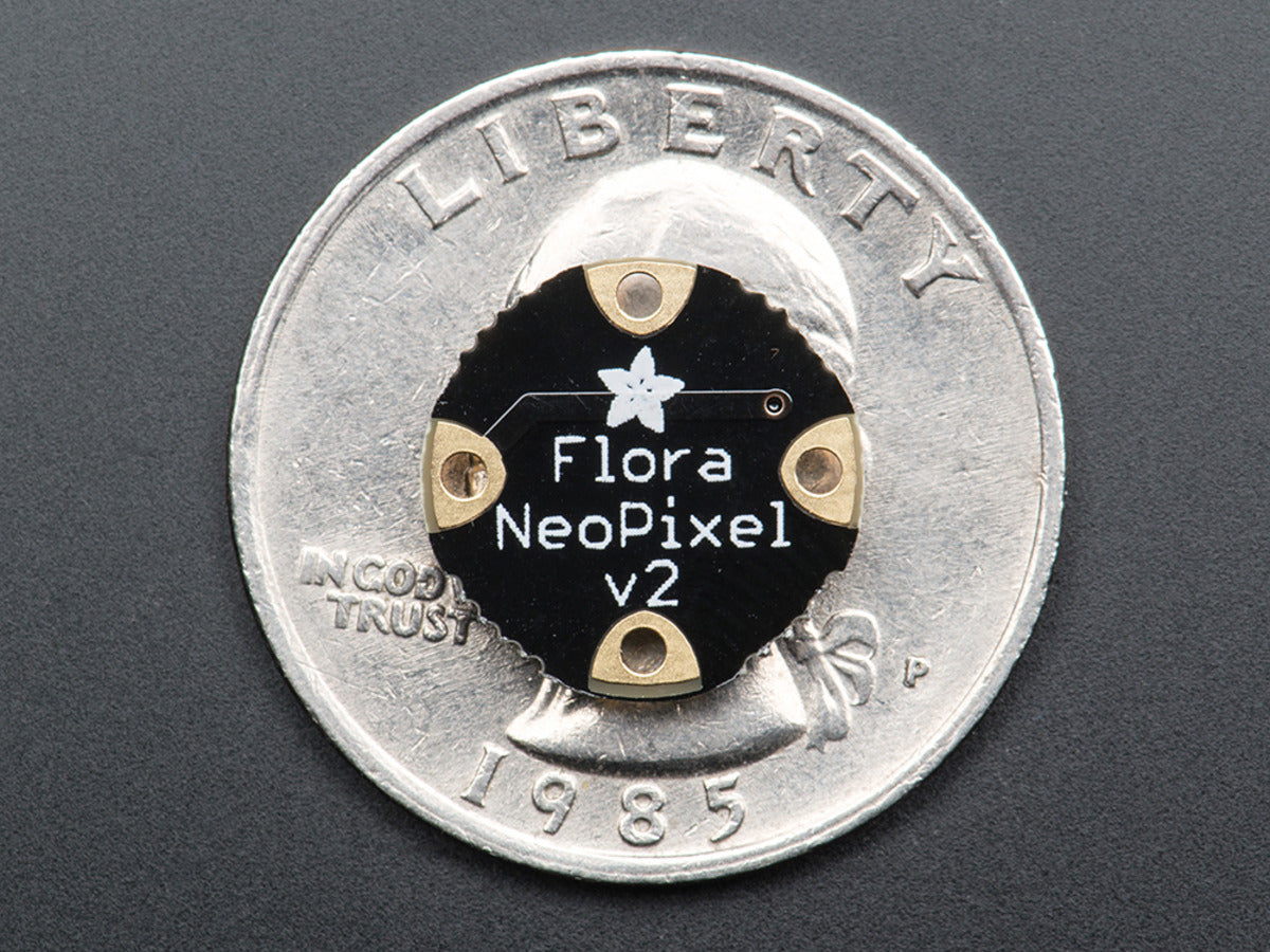 Adafruit Flora RGB Smart NeoPixel Version 2, Pack of 4
