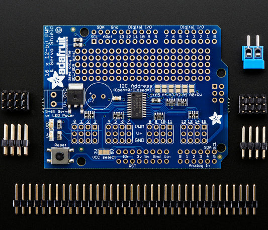Adafruit 16-Channel 12-bit PWM/Servo Shield, I2C interface