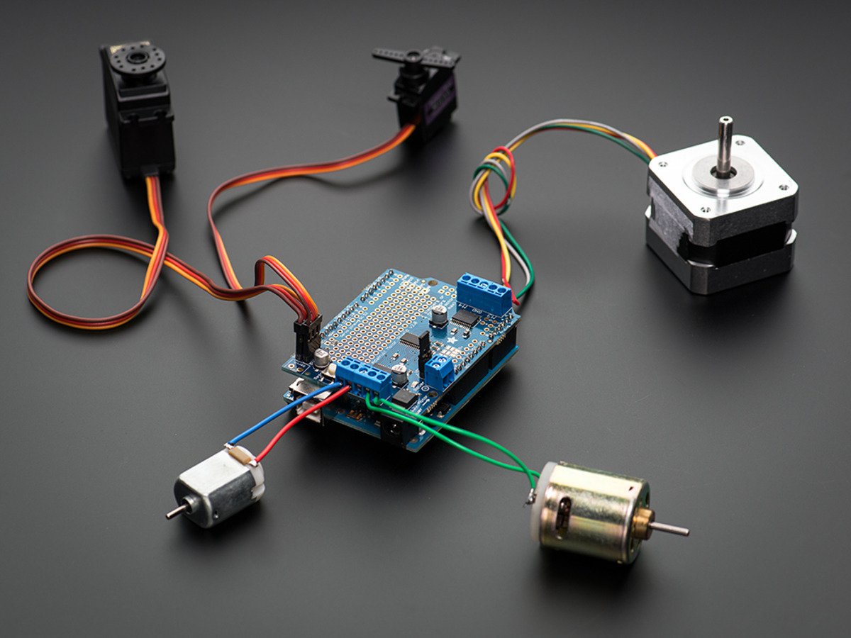 Adafruit Motor/Stepper/Servo Shield for Arduino v2 Kit, v2.3