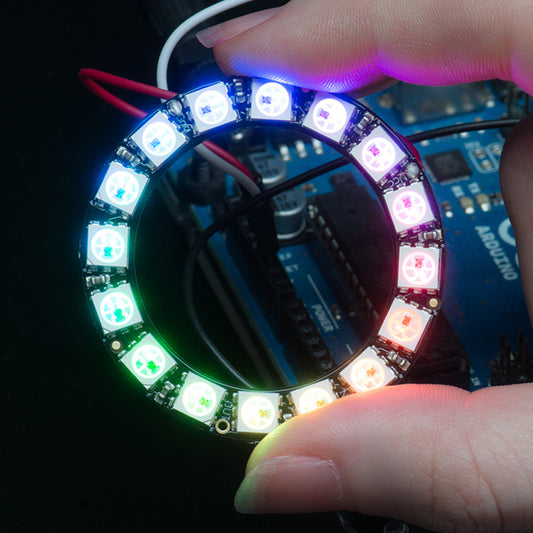 Adafruit NeoPixel Ring, 16 x 5050 RGB LED with Integrated Drivers
