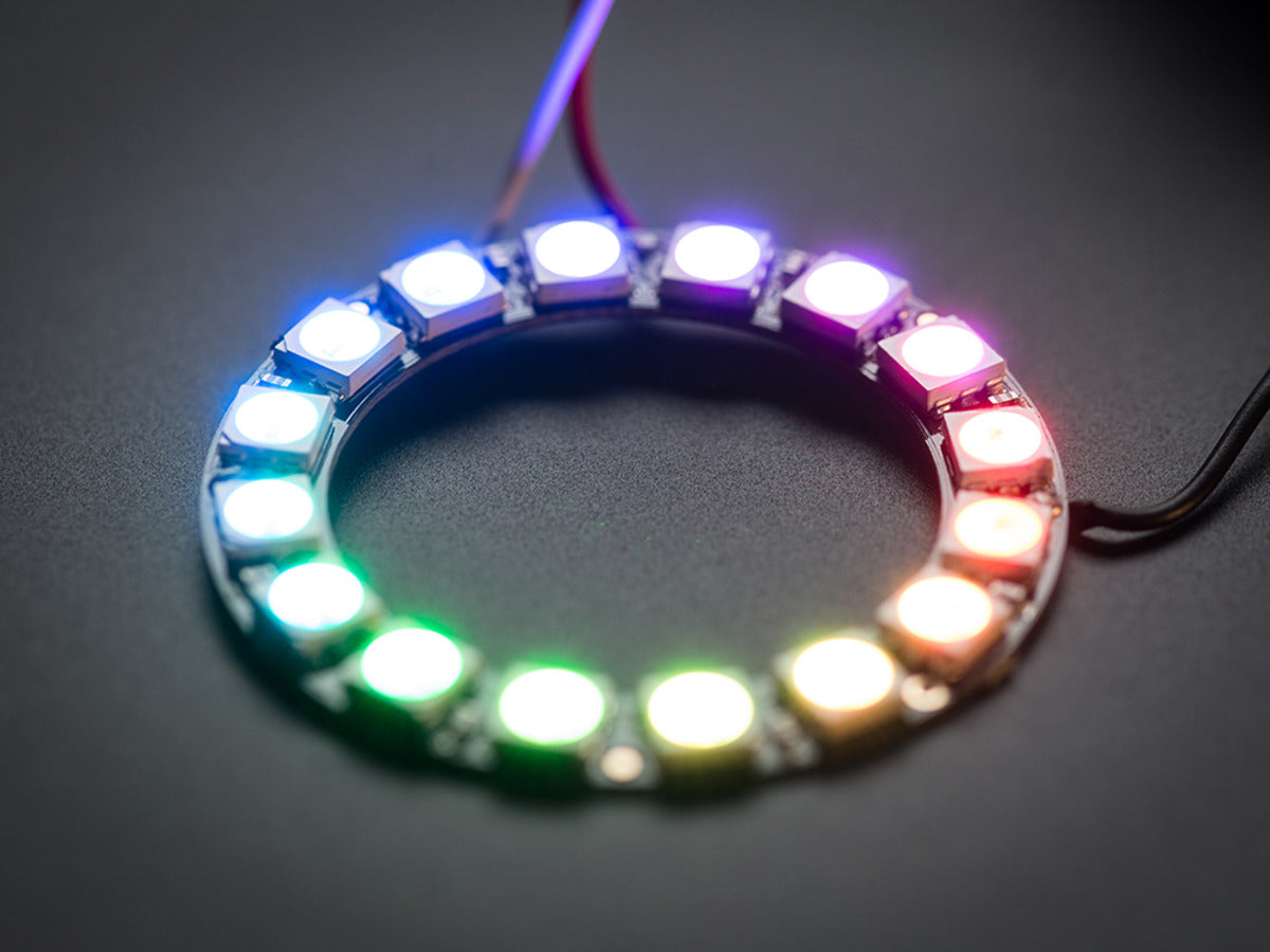 Adafruit NeoPixel Ring, 16 x 5050 RGB LED with Integrated Drivers