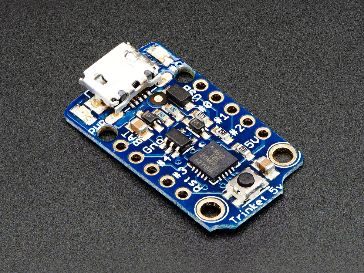 Adafruit Trinket, Mini Microcontroller, 5V Logic, MicroUSB