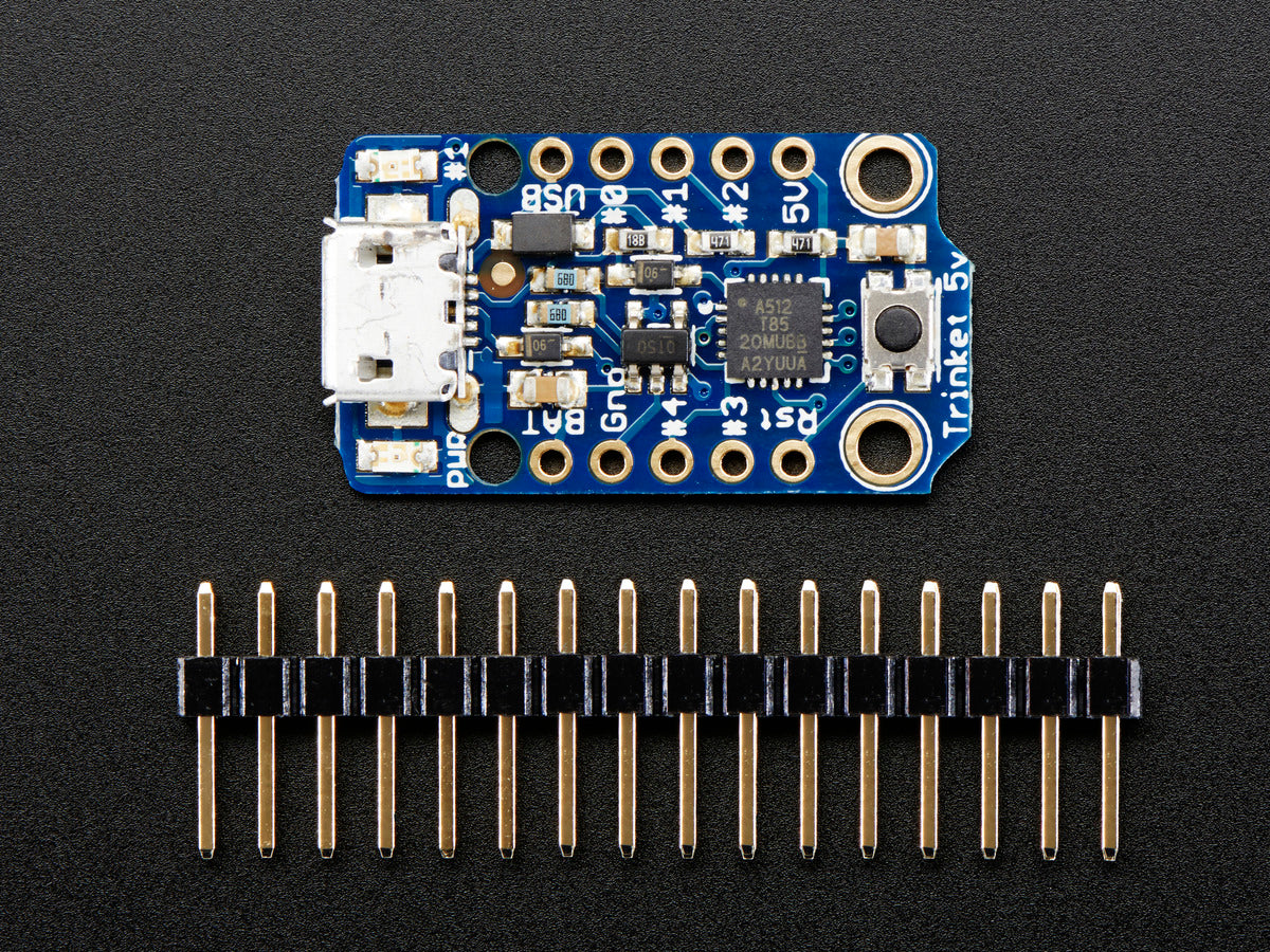 Adafruit Trinket, Mini Microcontroller, 5V Logic, MicroUSB