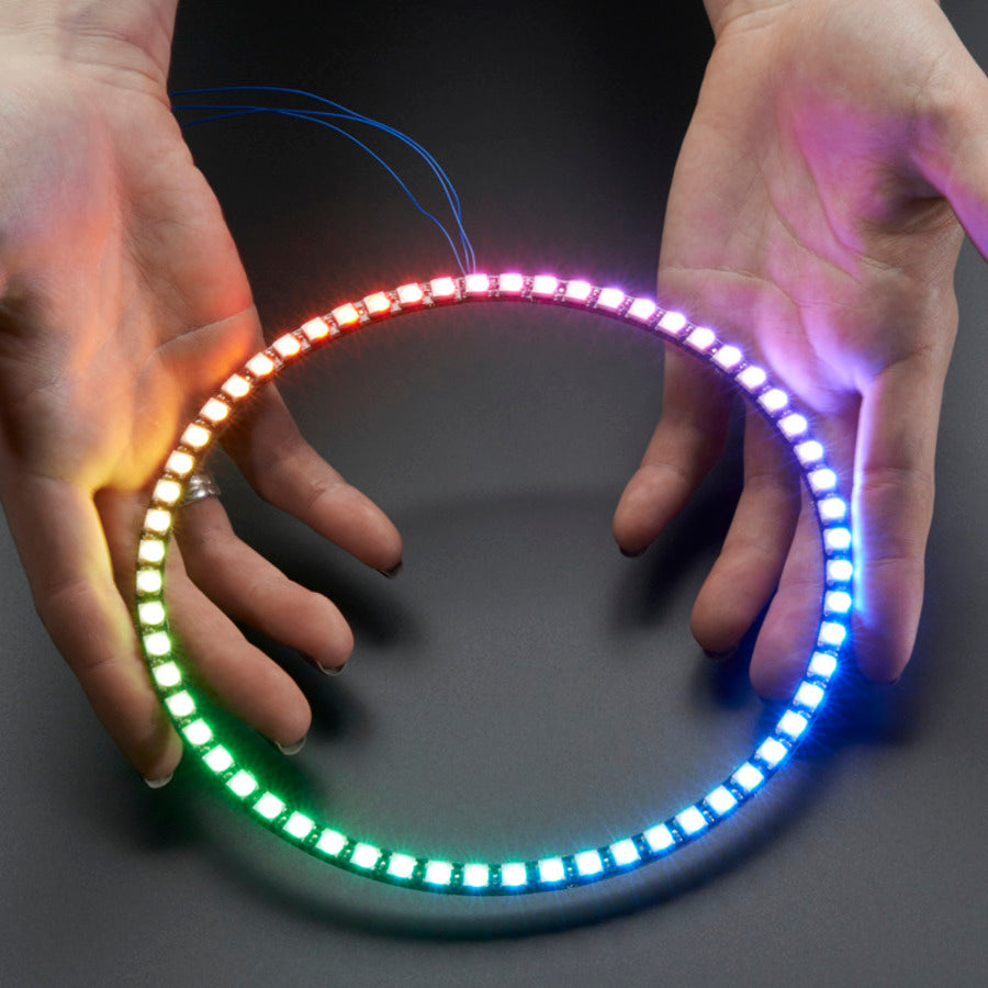Adafruit NeoPixel 1/4 60 Ring, 15 x 5050 RGB LED with Integrated Drivers