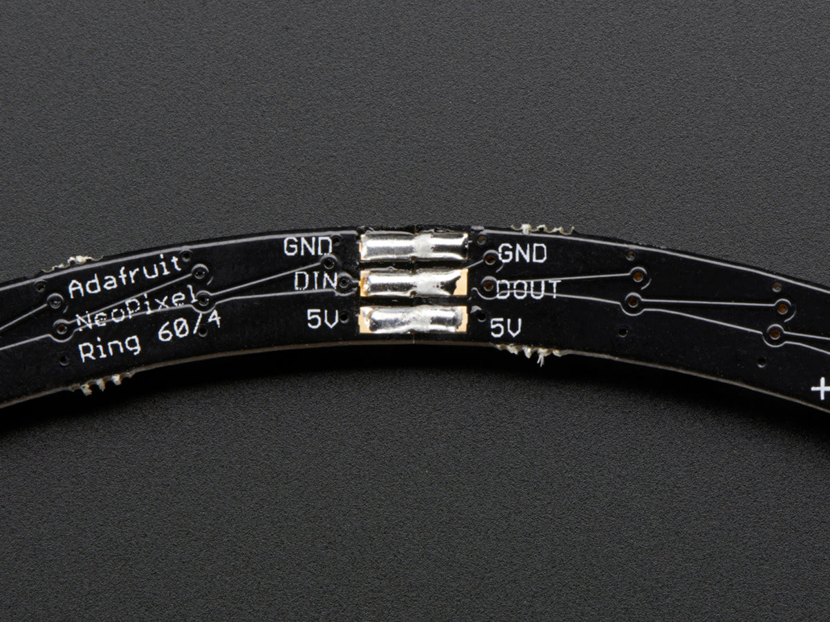 Adafruit NeoPixel 1/4 60 Ring, 15 x 5050 RGB LED with Integrated Drivers