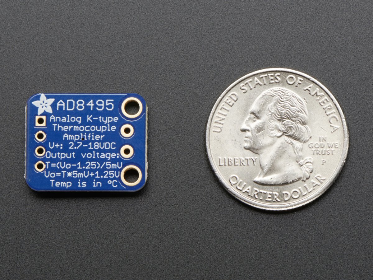 Adafruit Analog Output K-Type Thermocouple Amplifier, AD8495 Breakout