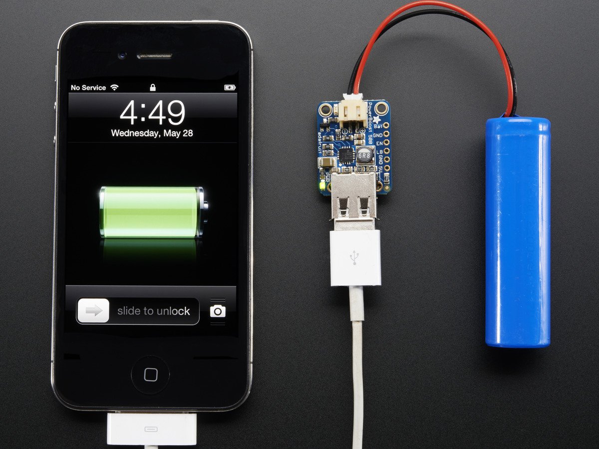 Adafruit PowerBoost 500 Basic, 5V USB Boost @ 500mA from 1.8V+