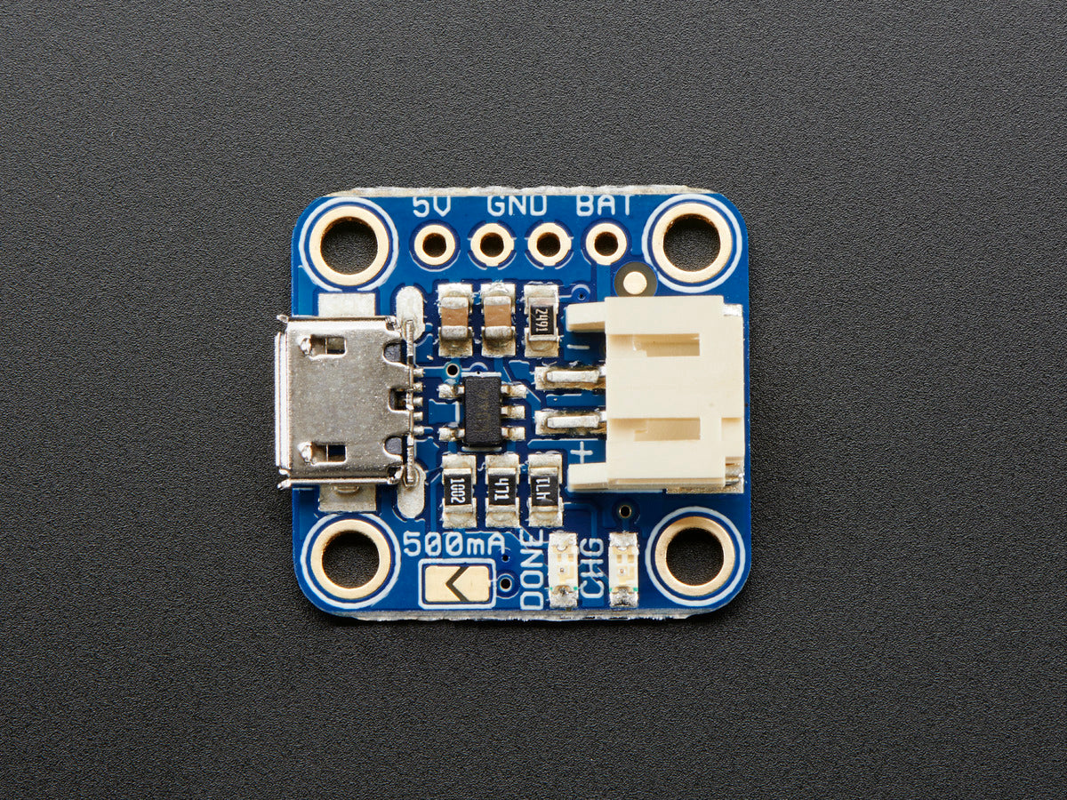 Adafruit Micro Lipo, MicroUSB Jack LiIon/LiPoly charger, v1