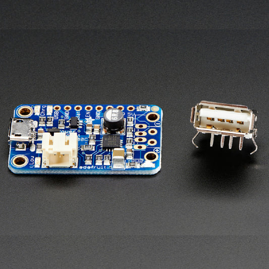 Adafruit PowerBoost 500 Charger, Rechargeable 5V Lipo USB Boost @ 500mA+