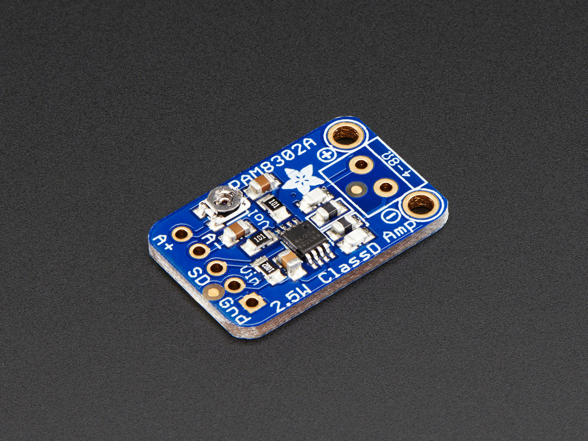 Adafruit Mono 2.5W Class D Audio Amplifier, PAM8302