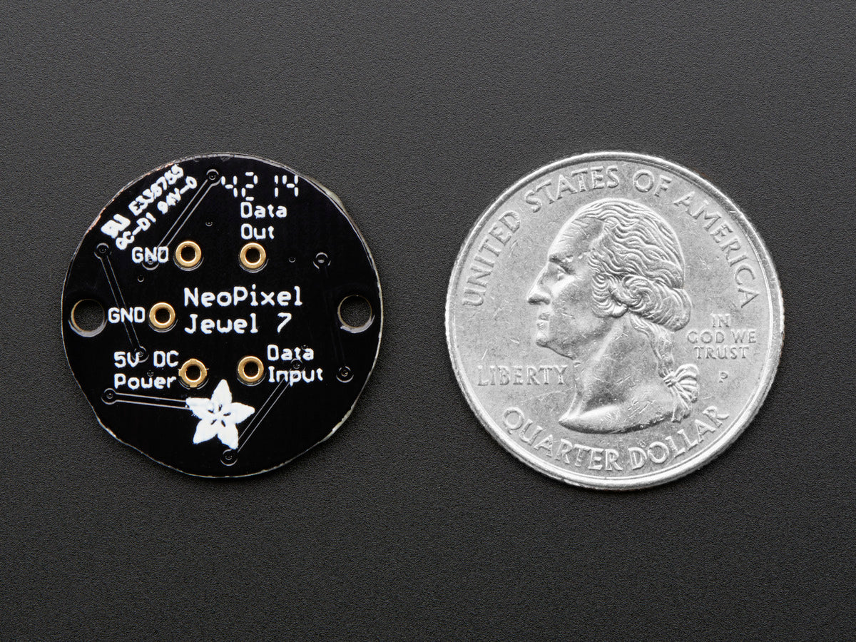 Adafruit NeoPixel Jewel, 7 x 5050 RGB LED with Integrated Drivers