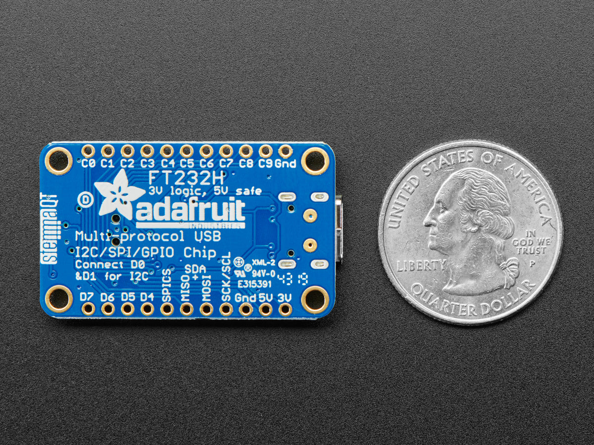 Adafruit FT232H Breakout, General Purpose USB to GPIO+SPI+I2C