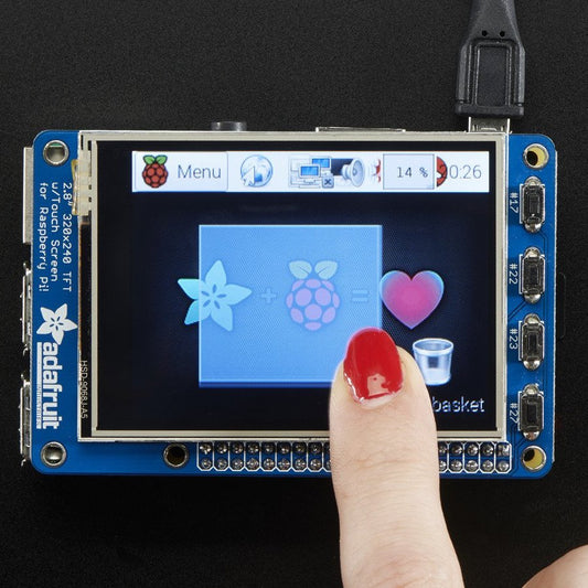 Adafruit PiTFT Plus Assembled 320x240 2.8" TFT + Resistive Touchscreen