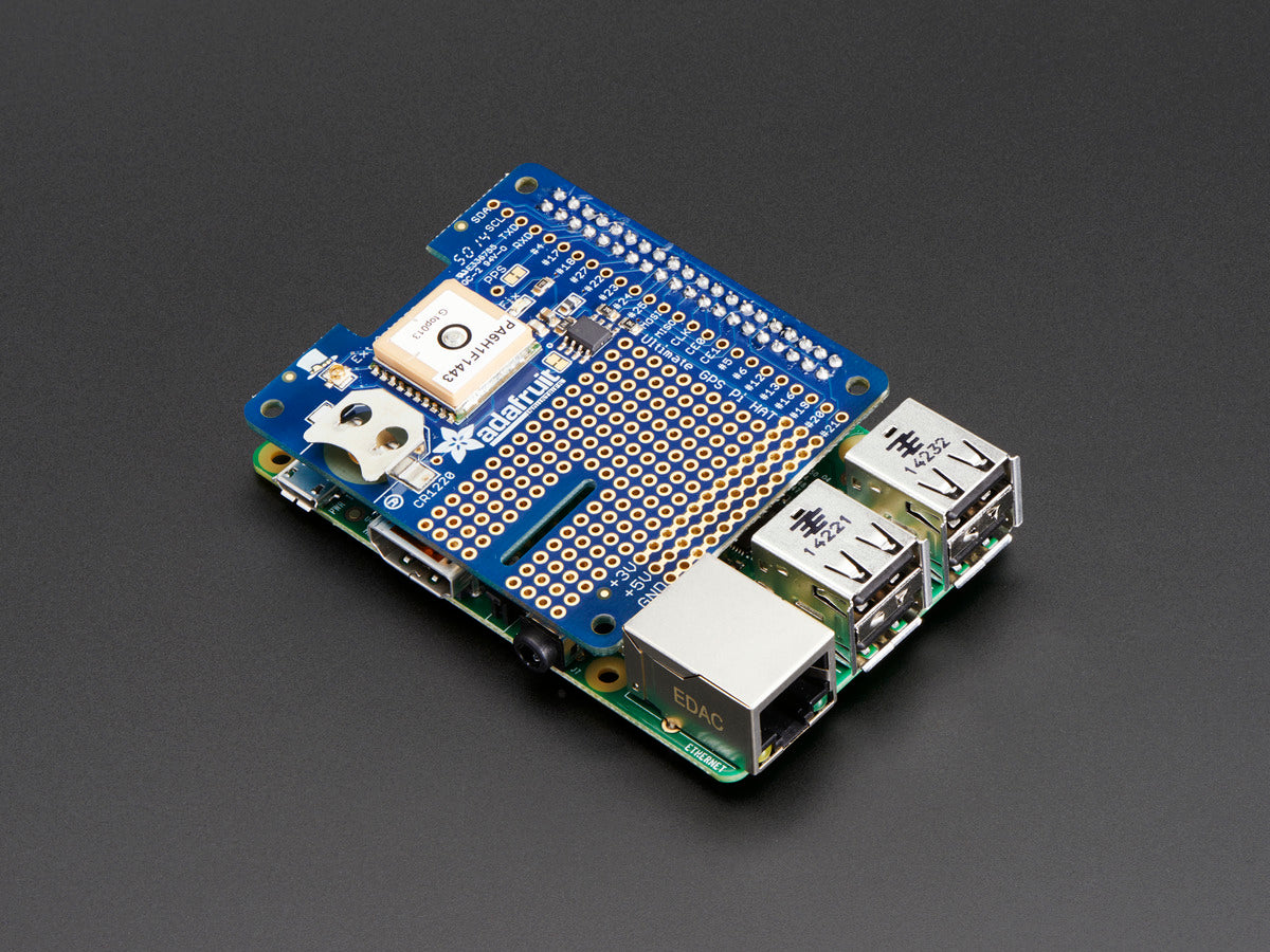 Adafruit Ultimate GPS HAT for Raspberry Pi A+/B+/Pi 2/3/Pi 4, Mini Kit, 2324