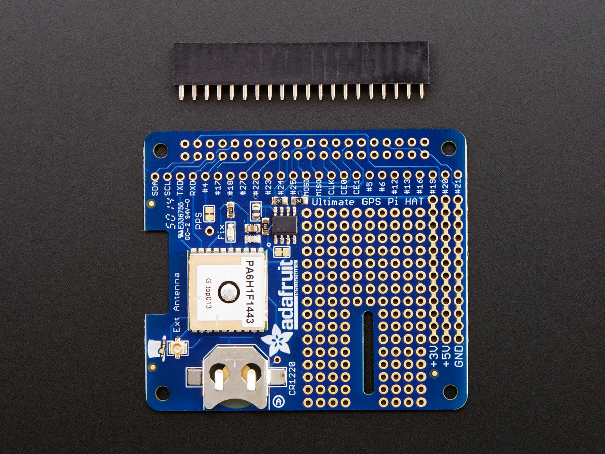 Adafruit Ultimate GPS HAT for Raspberry Pi A+/B+/Pi 2/3/Pi 4, Mini Kit, 2324