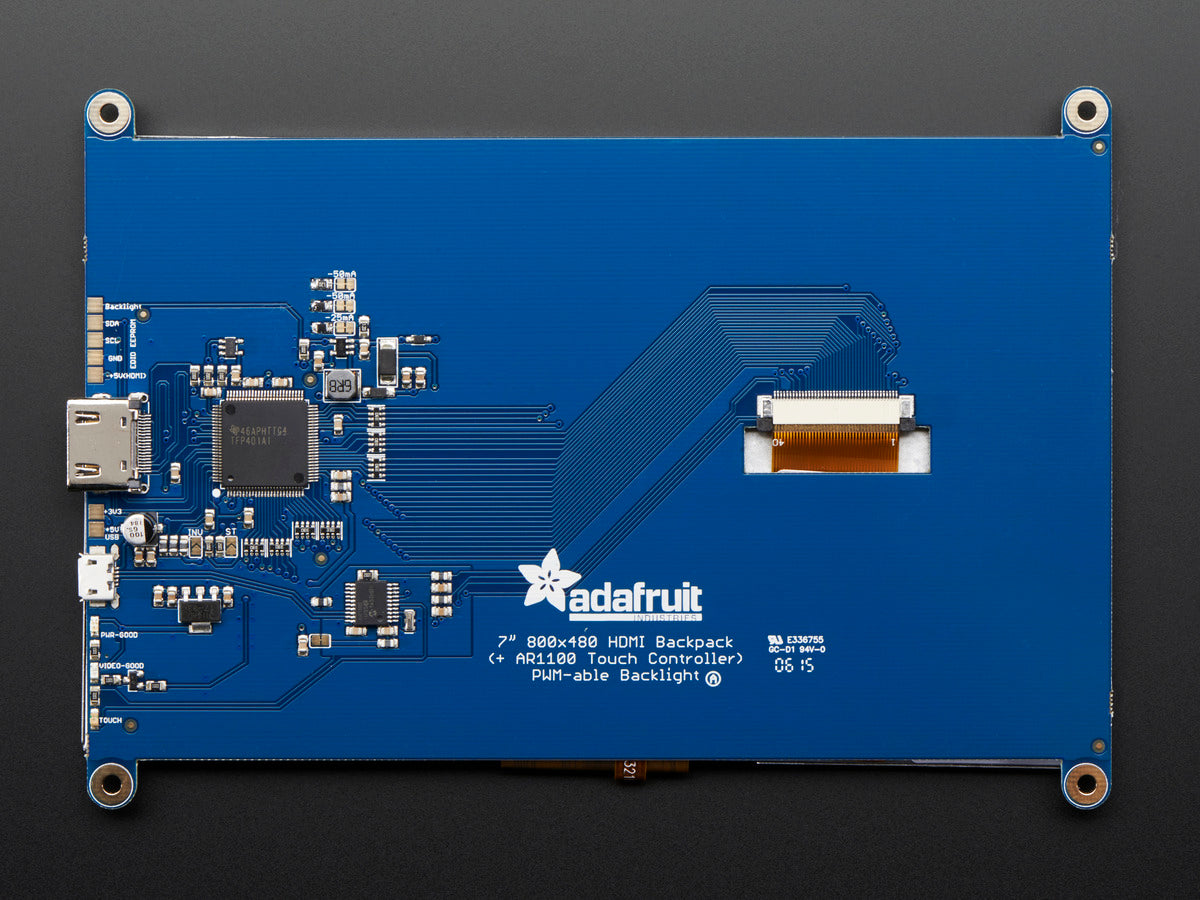 Adafruit HDMI 7" 800x480 Display Backpack, Without Touch