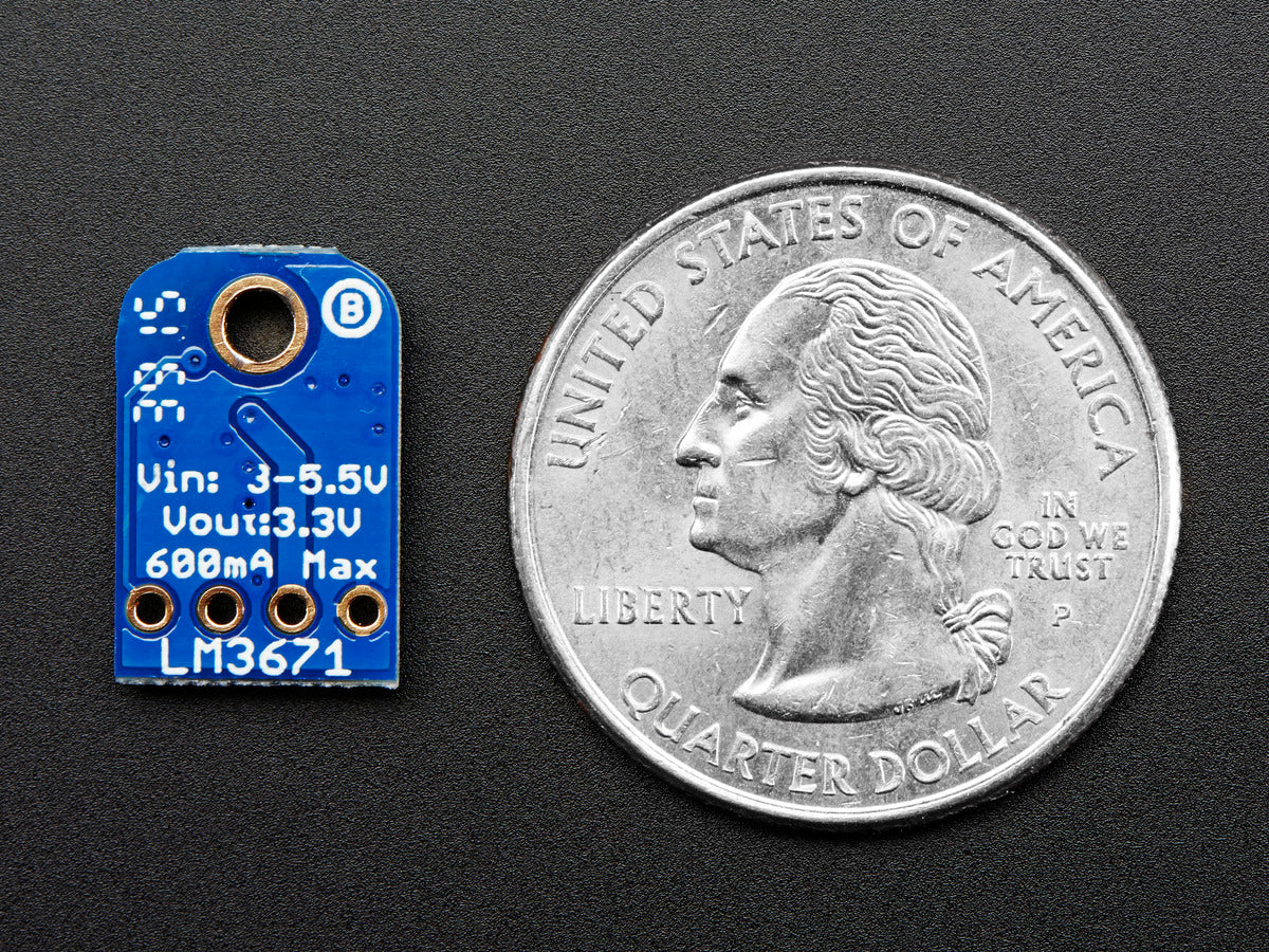 Adafruit LM3671 3.3V Buck Converter Breakout, 3.3V Output 600mA Max