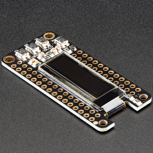 Adafruit FeatherWing OLED, 128x32 OLED Add-on For All Feather Boards