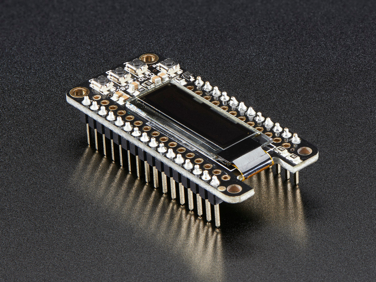 Adafruit FeatherWing OLED, 128x32 OLED Add-on For All Feather Boards
