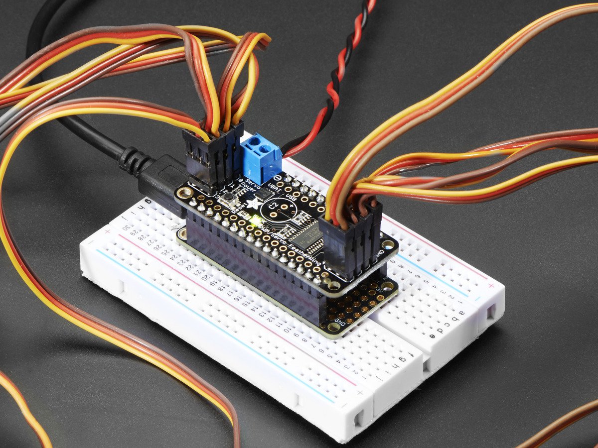 Adafruit 8-Channel PWM or Servo FeatherWing Add-on For All Feather Boards