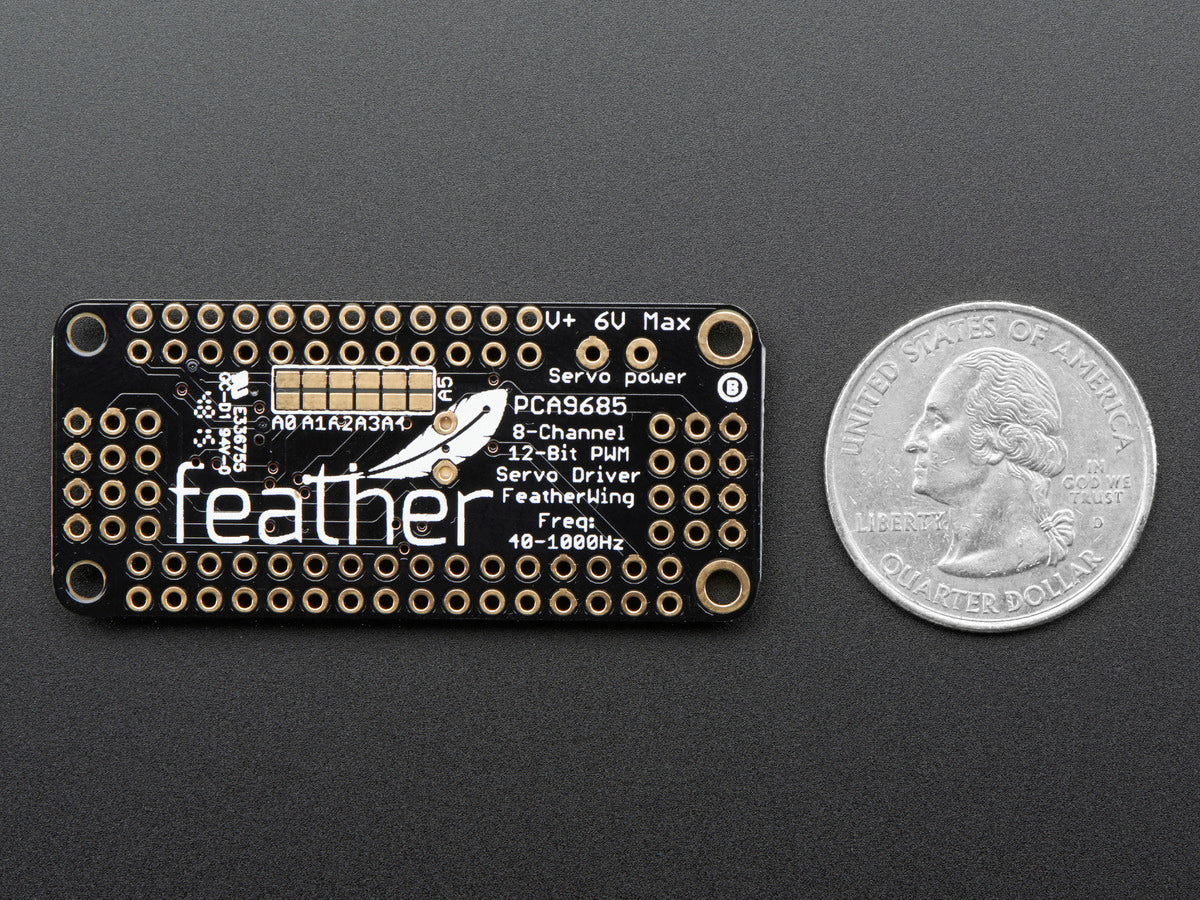 Adafruit 8-Channel PWM or Servo FeatherWing Add-on For All Feather Boards