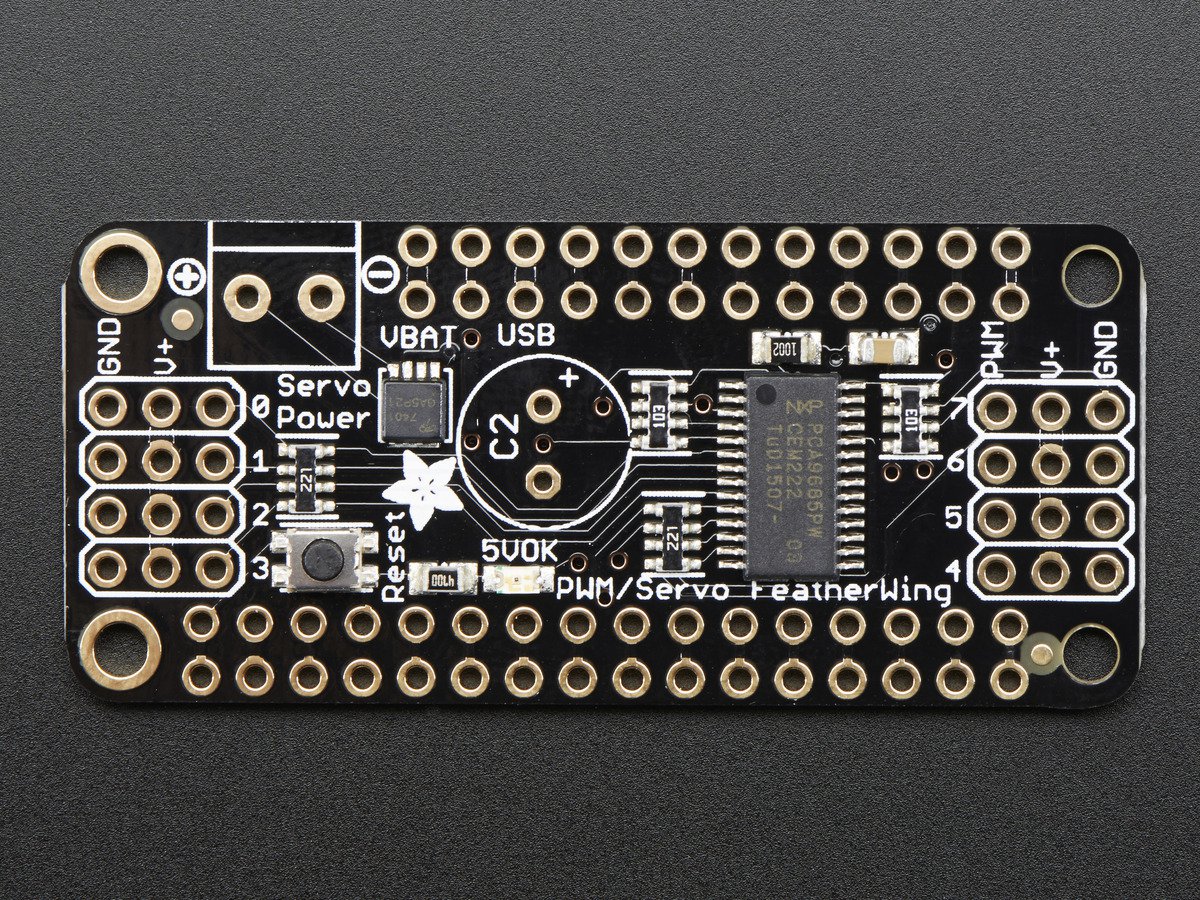 Adafruit 8-Channel PWM or Servo FeatherWing Add-on For All Feather Boards