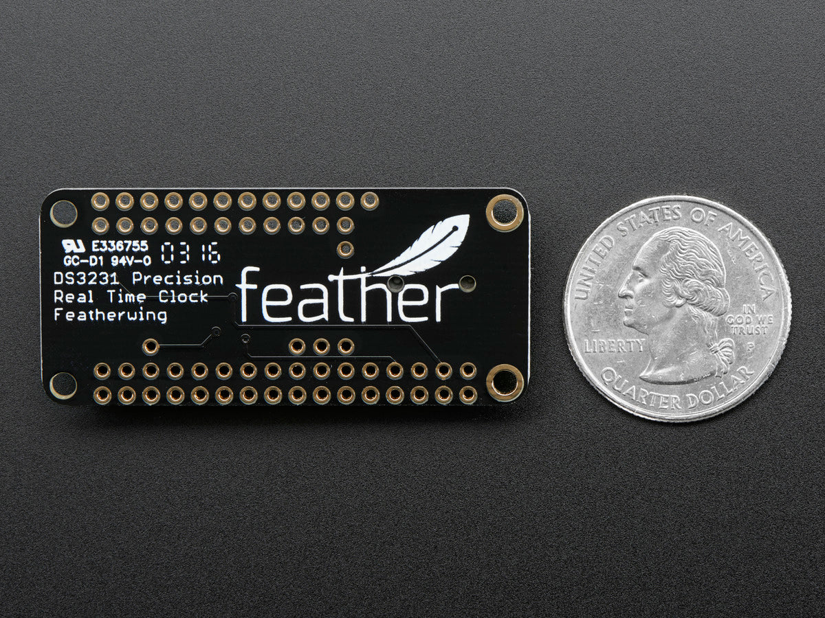 Adafruit DS3231 Precision RTC FeatherWing, RTC Add-on For Feather Boards