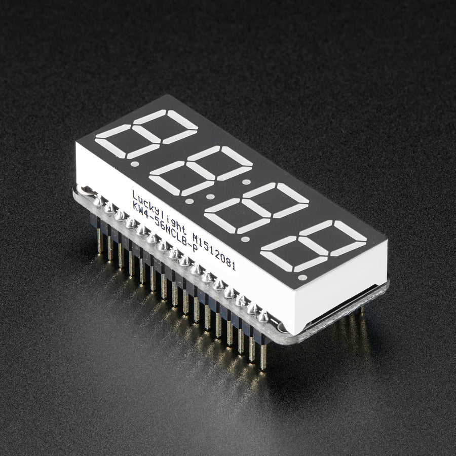 Adafruit 0.56" 4-Digit 7-Segment FeatherWing Display, Red