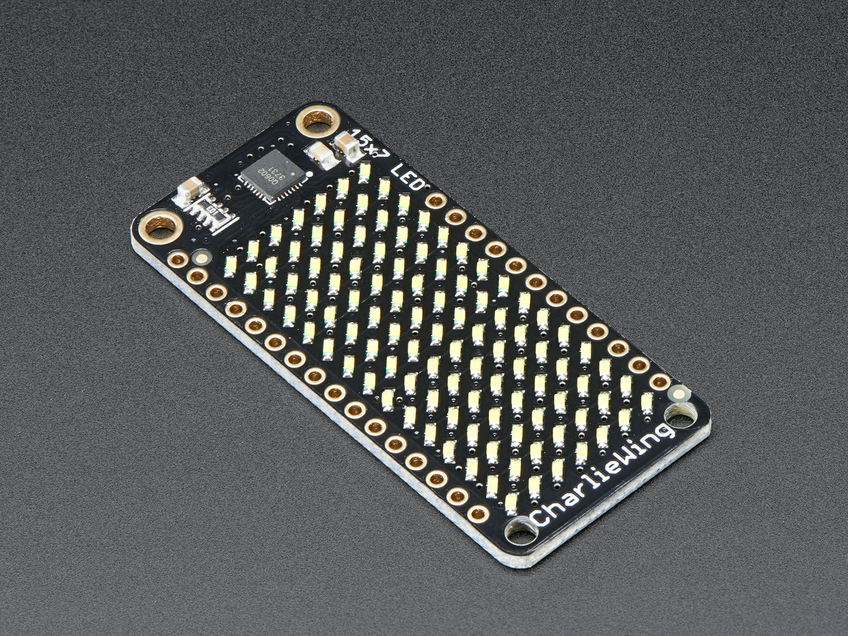 Adafruit 15x7 CharliePlex LED Matrix FeatherWing, Cool White