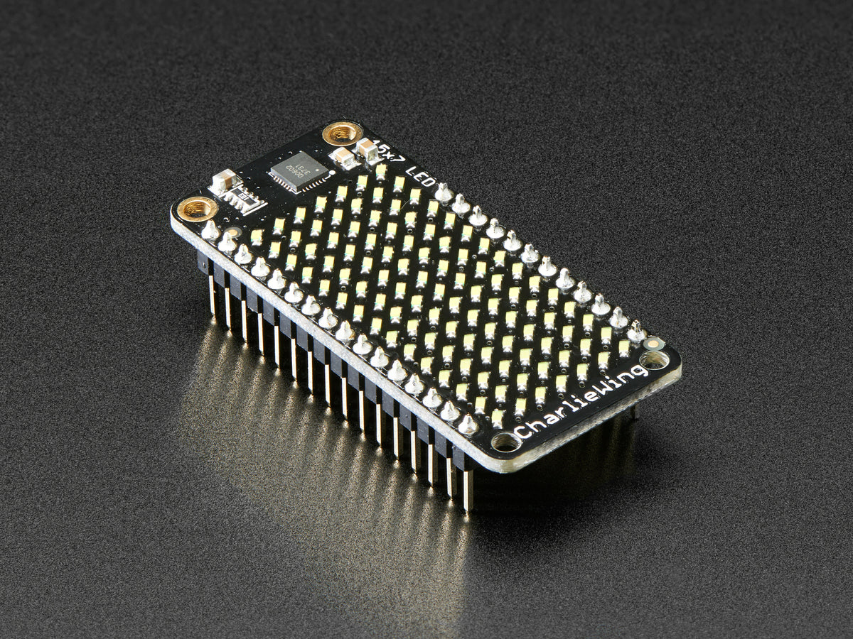 Adafruit 15x7 CharliePlex LED Matrix FeatherWing, Cool White