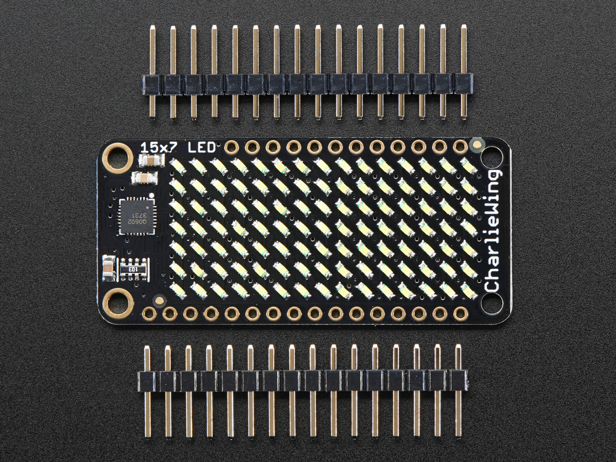 Adafruit 15x7 CharliePlex LED Matrix FeatherWing, Cool White